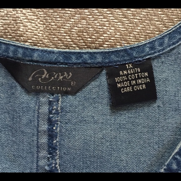 Maxi Length Denim Jumper/Dress / 90’s Vintage - Picture 8 of 9